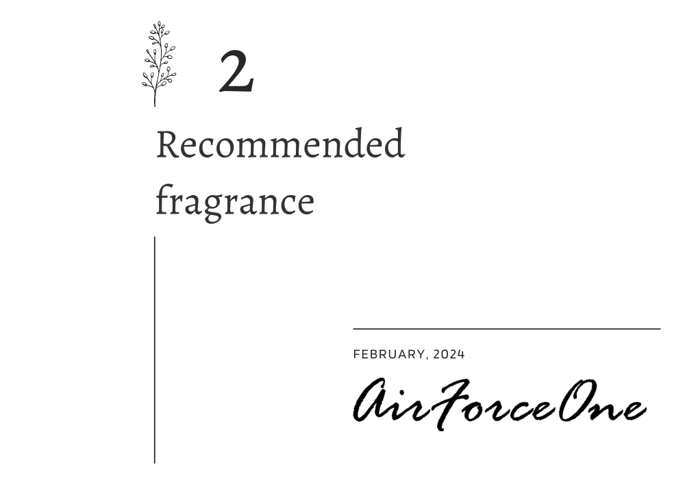 2月のおすすめ香料 – air force one –