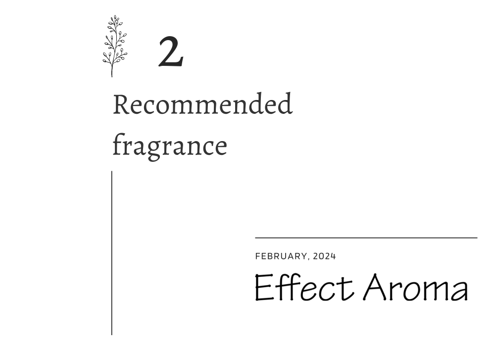 2月のおすすめ香料 – Effect Aroma –